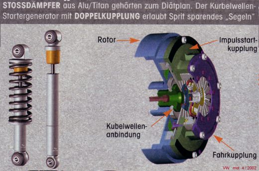 1-Liter-VW Stoßdämpfer Startgenerator